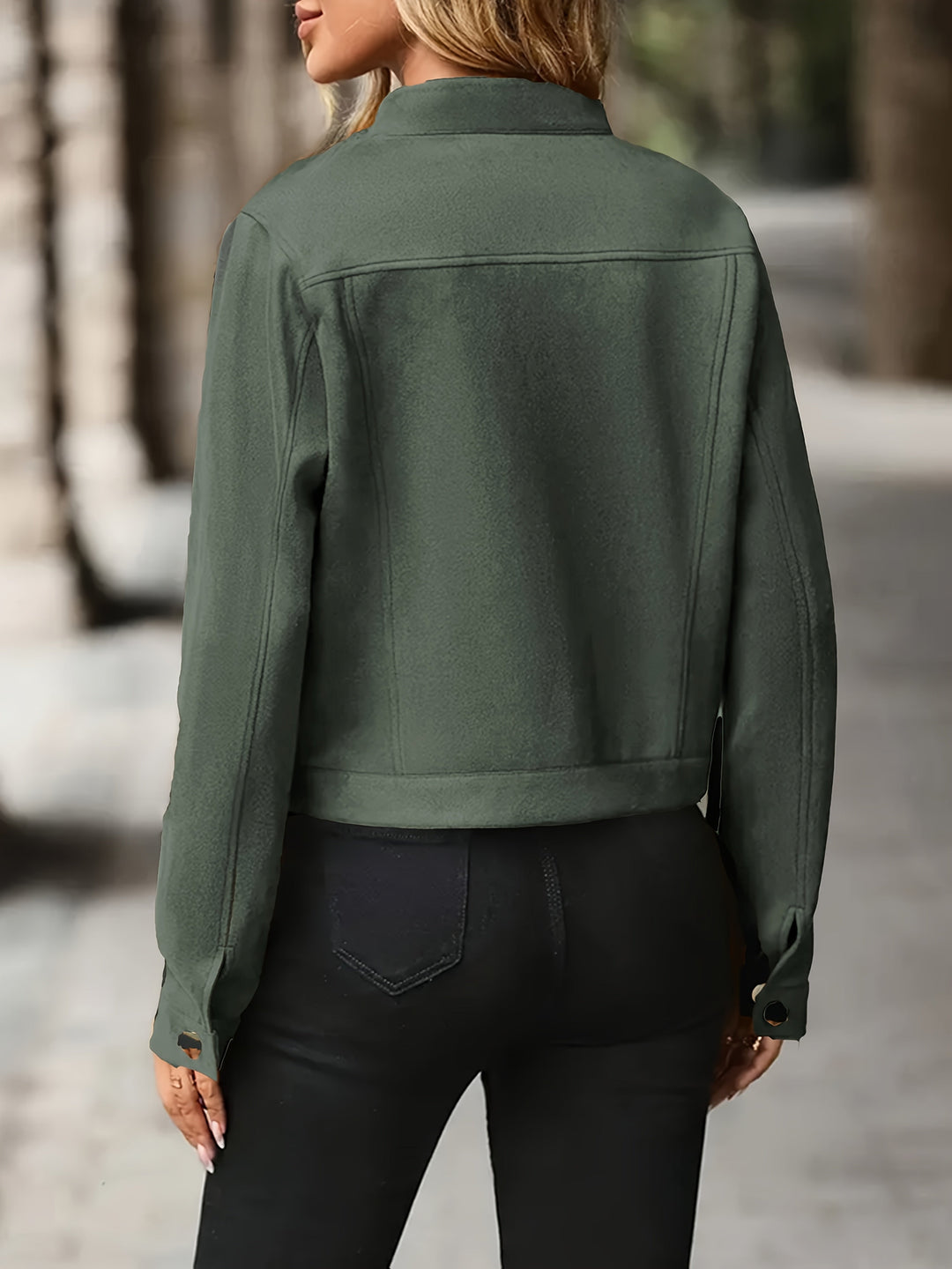 Slavica - Giacca Vintage a Maniche Lunghe Con Bottoni Sul Davanti