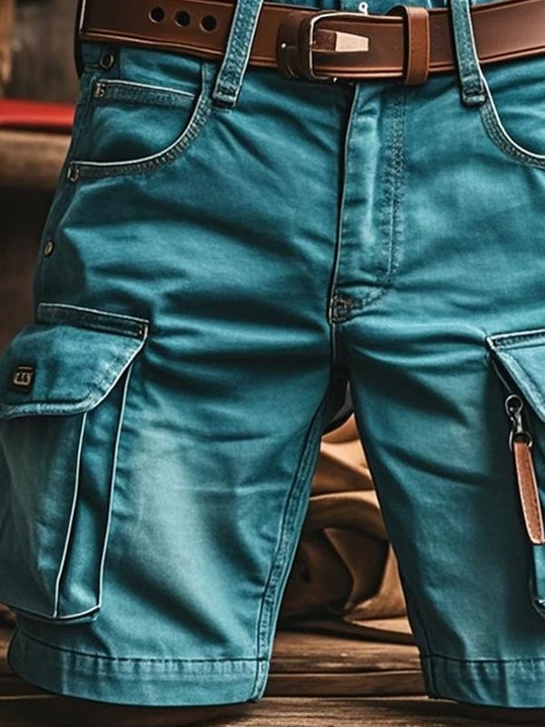 Pantaloncini Outdoor Funzionali da Uomo in Stile Retrò