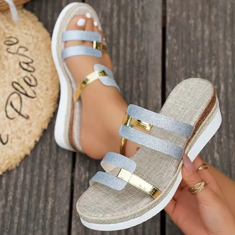 Gerrits - Sandali Con Plateau e Cinturini con Fibbia Sul Davanti