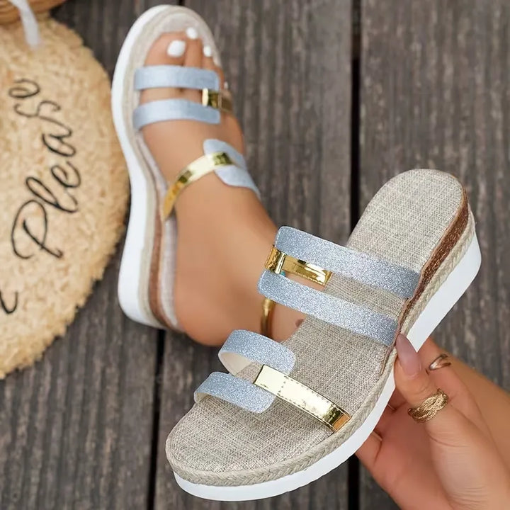 Gerrits - Sandali Con Plateau e Cinturini con Fibbia Sul Davanti