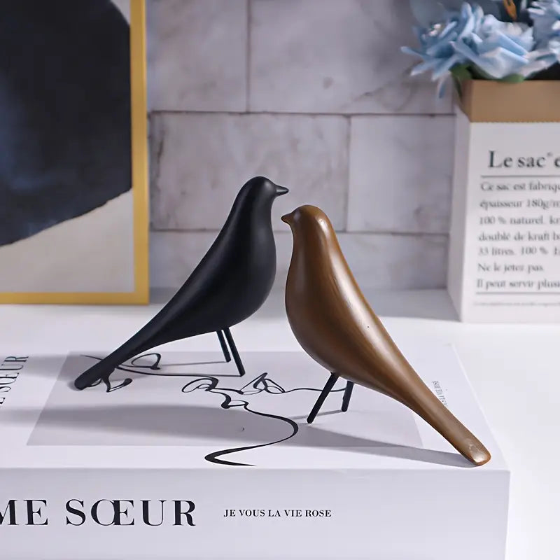 DecoPerch - Imposta Di Statua Astratte Di Uccelli In Stile Arte Déco
