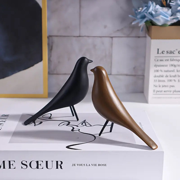DecoPerch - Imposta Di Statua Astratte Di Uccelli In Stile Arte Déco