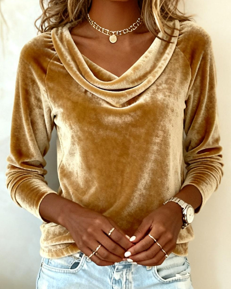 Maite - Top In Velluto a Maniche Lunghe