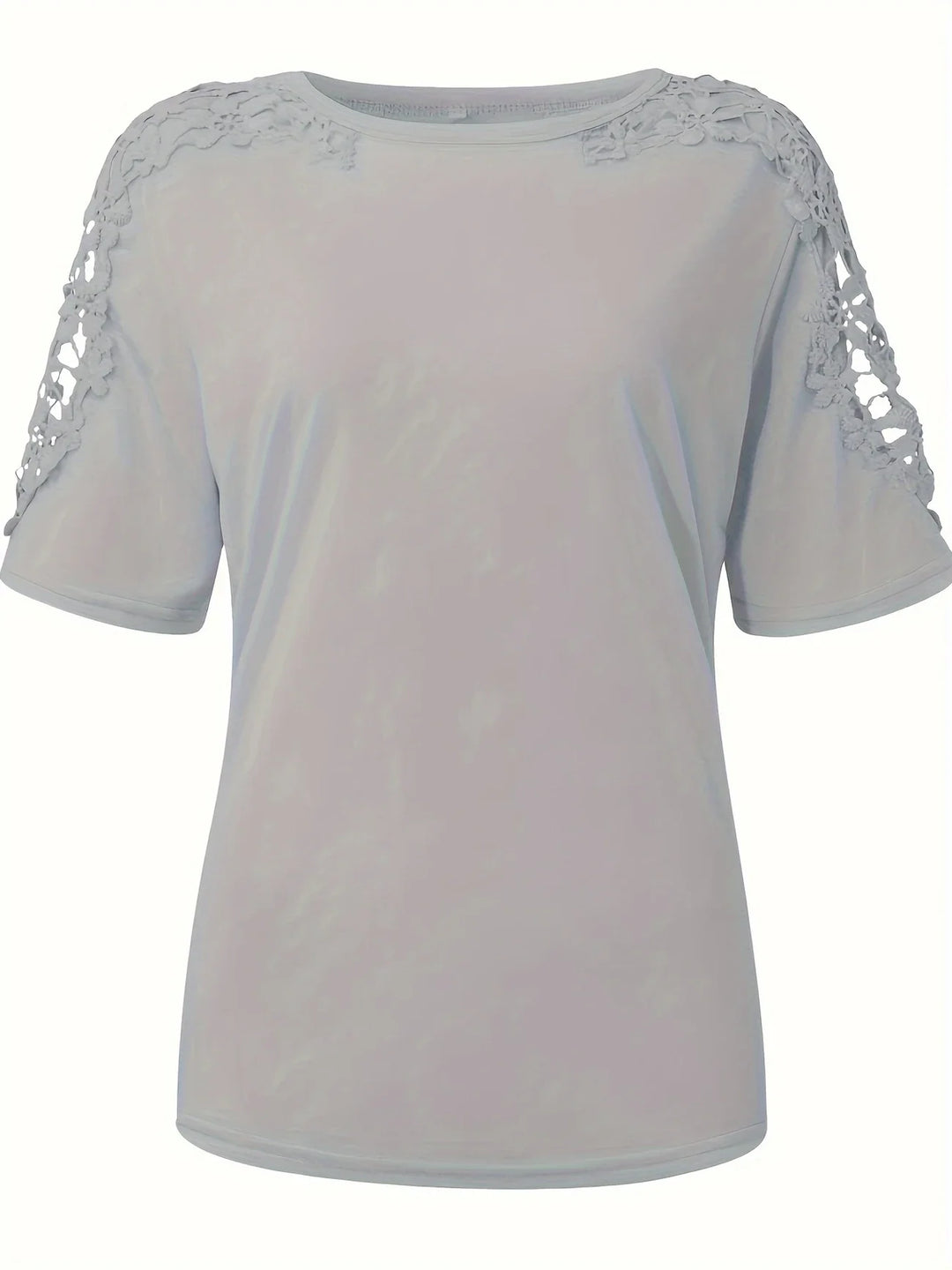 Ancuta - Elegante Maglietta Estiva a Maniche Corte Con Pizzo
