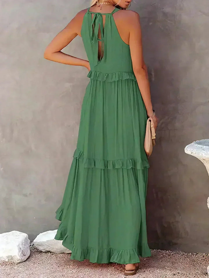 ayley - Elegante Abito Senza Maniche Con Volant