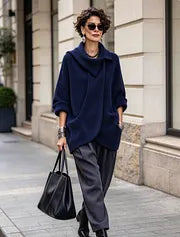 Lenneke - Giacca Oversize Con Collo Asimmetrico e Tasche