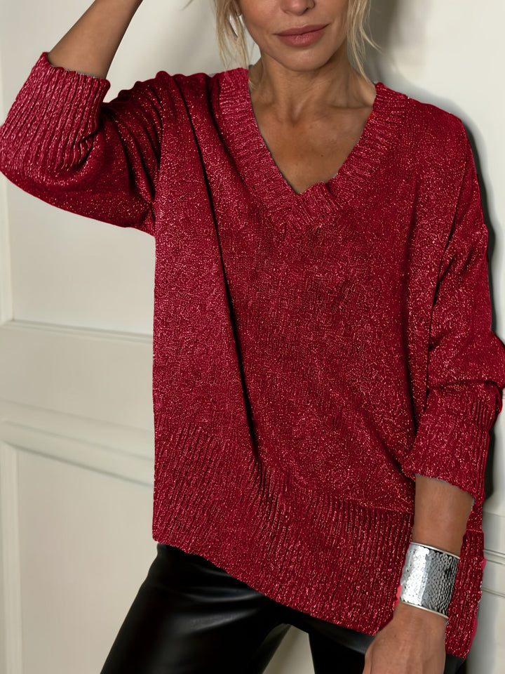 Healy - Maglione Lavorato a Maglia Con Scollo a V