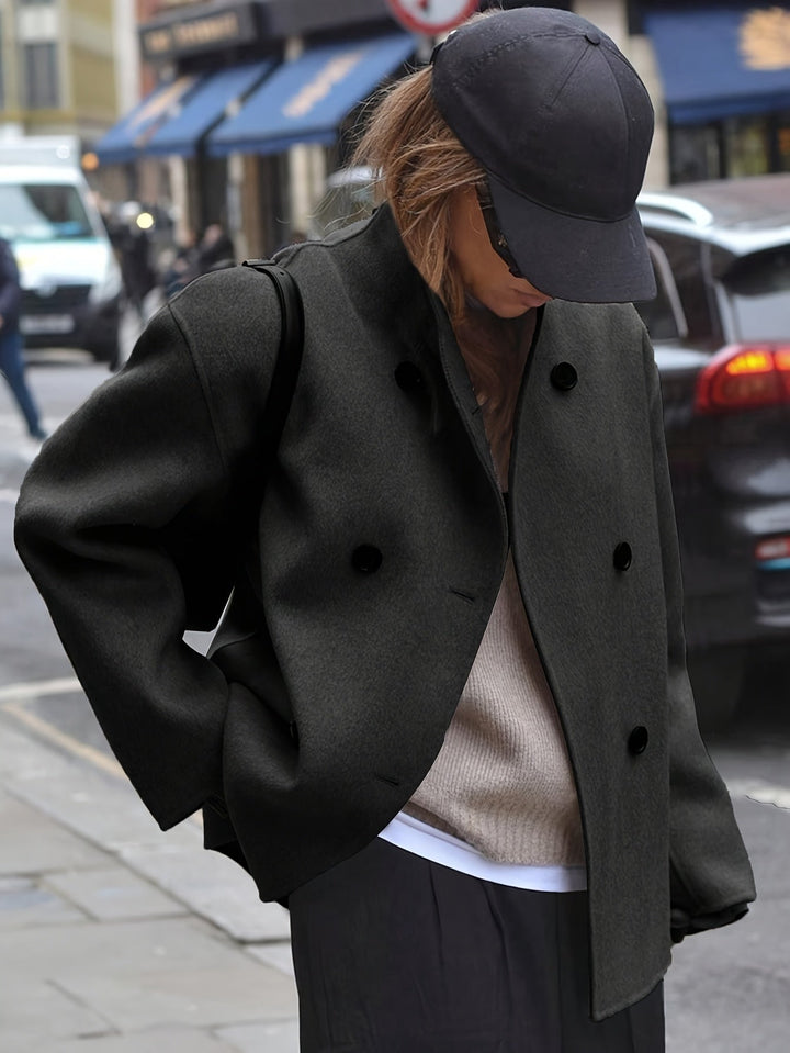 Deanne - Elégant Cappotto Doppiopetto Beige