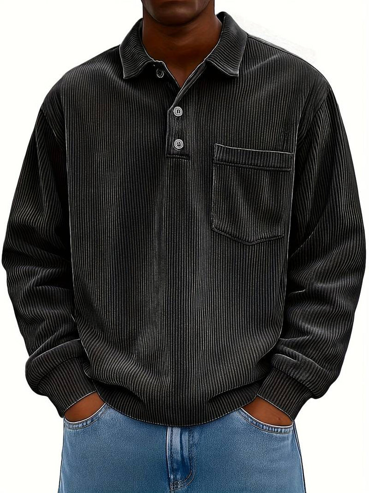 Hawkins - Camicia In Velluto a Coste Con Collo Rovesciato e Maniche Lunghe
