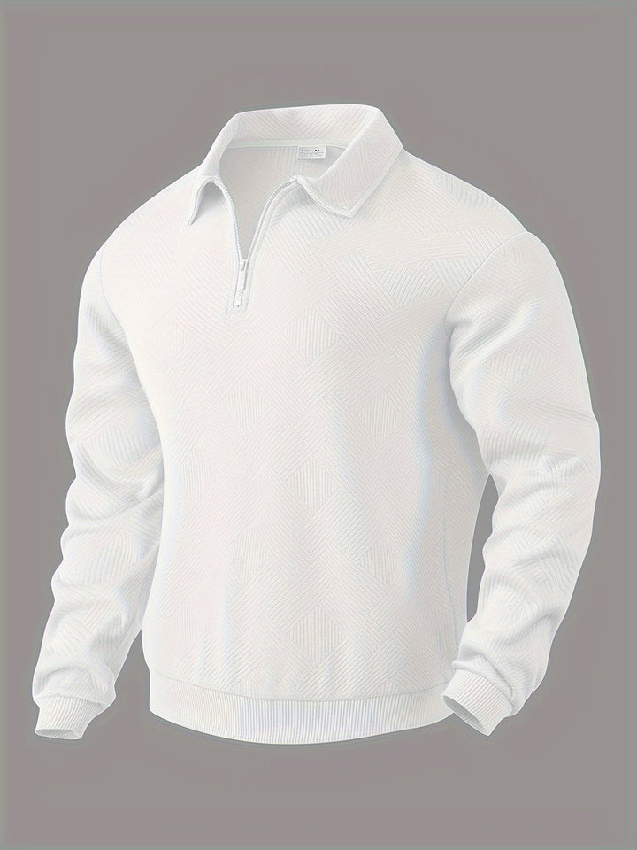 Baldrick - Felpa vintage con Zip e Disegno Geometrico