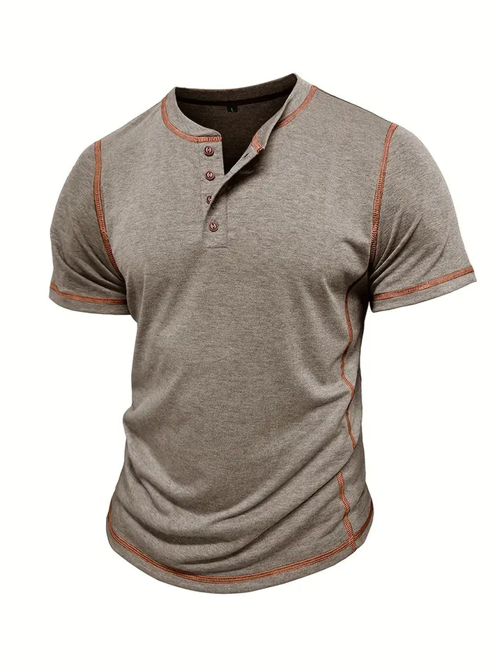 Orazio - Maglietta a Maniche Corte Con Bottoni