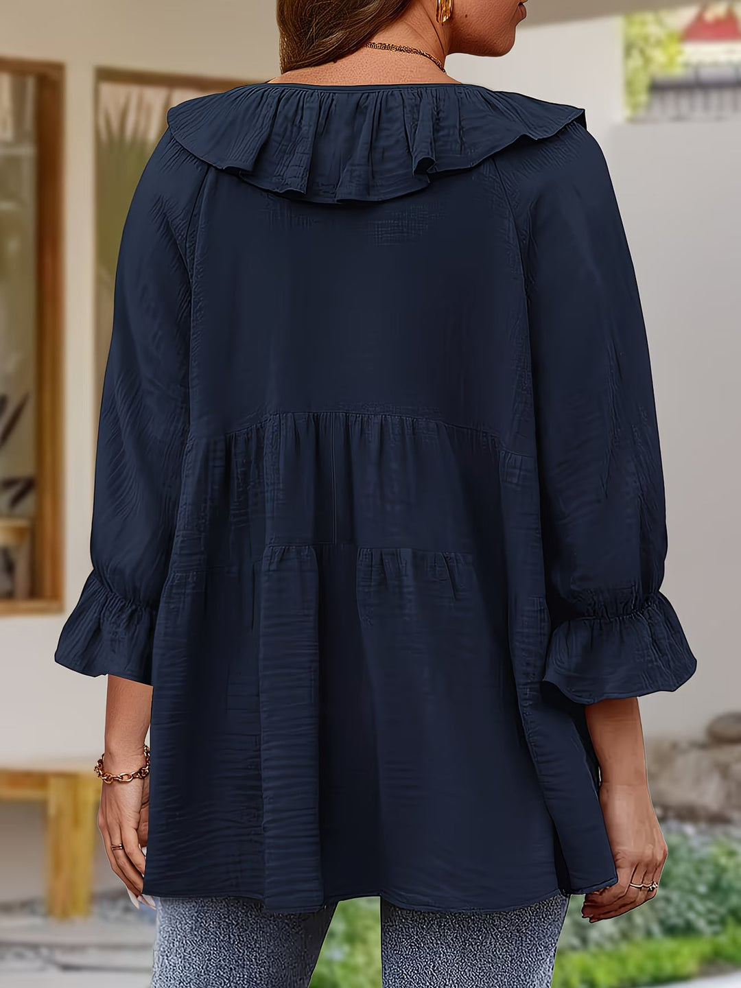 Garbine - Elegante Camicetta Con Collo a Balze