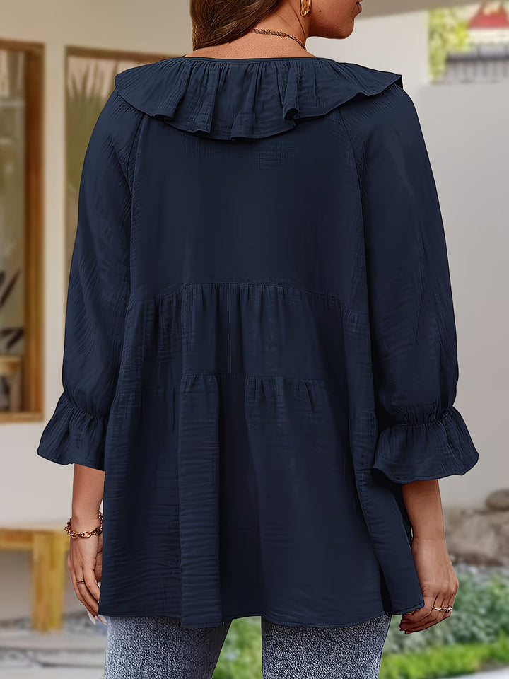 Garbine - Elegante Camicetta Con Collo a Balze