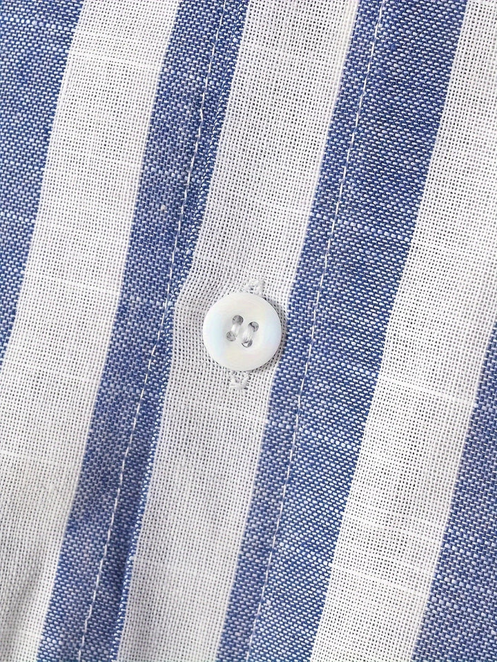 George - Elegante Camicia a Maniche Lunghe a Righe