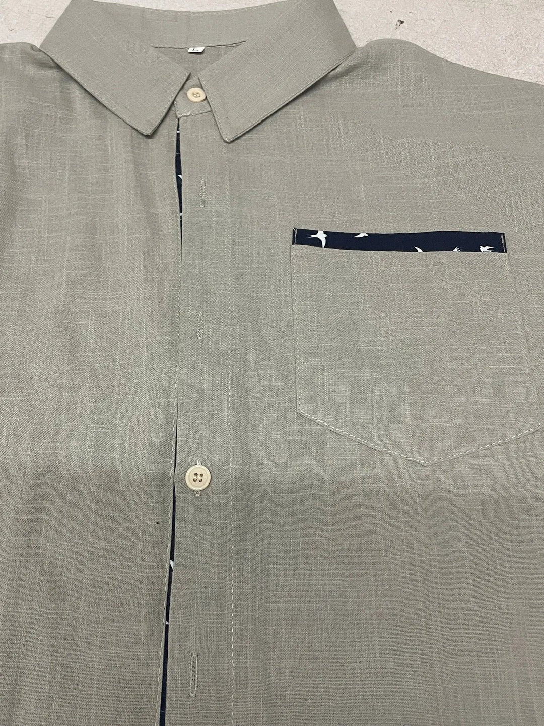 Trofim - Elegante Camicia Con Stampa Uccellino