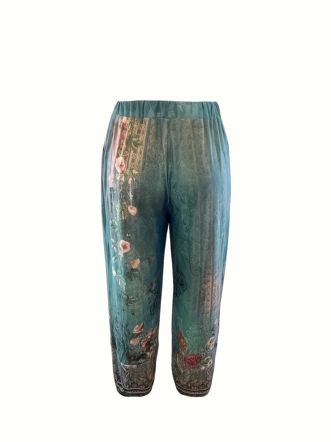 Kayden - Pantaloni Capri Floreali Vintage