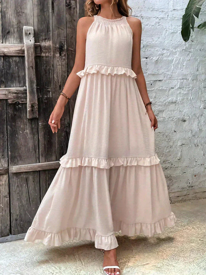 ayley - Elegante Abito Senza Maniche Con Volant