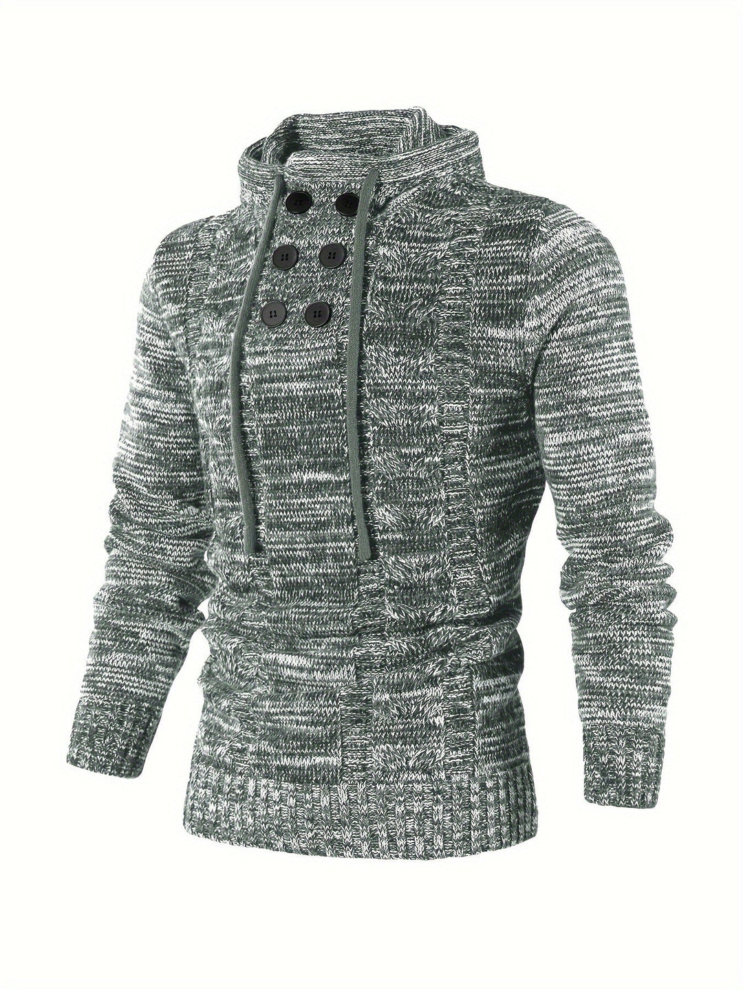 Damiaan - Felpa Con Cappuccio Casual a Maniche Lunghe In Maglia
