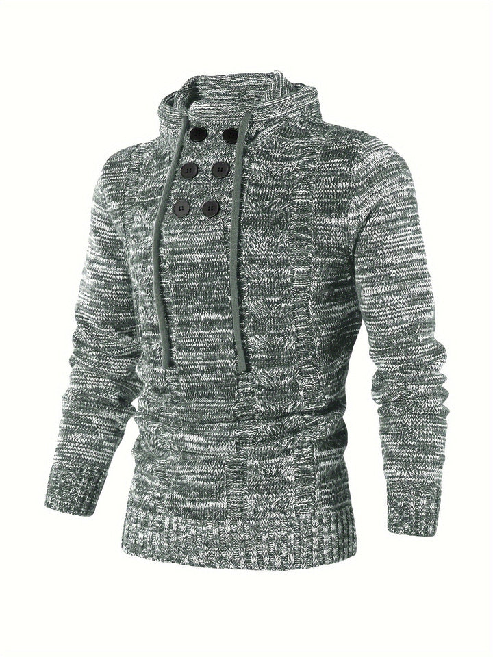 Damiaan - Felpa Con Cappuccio Casual a Maniche Lunghe In Maglia