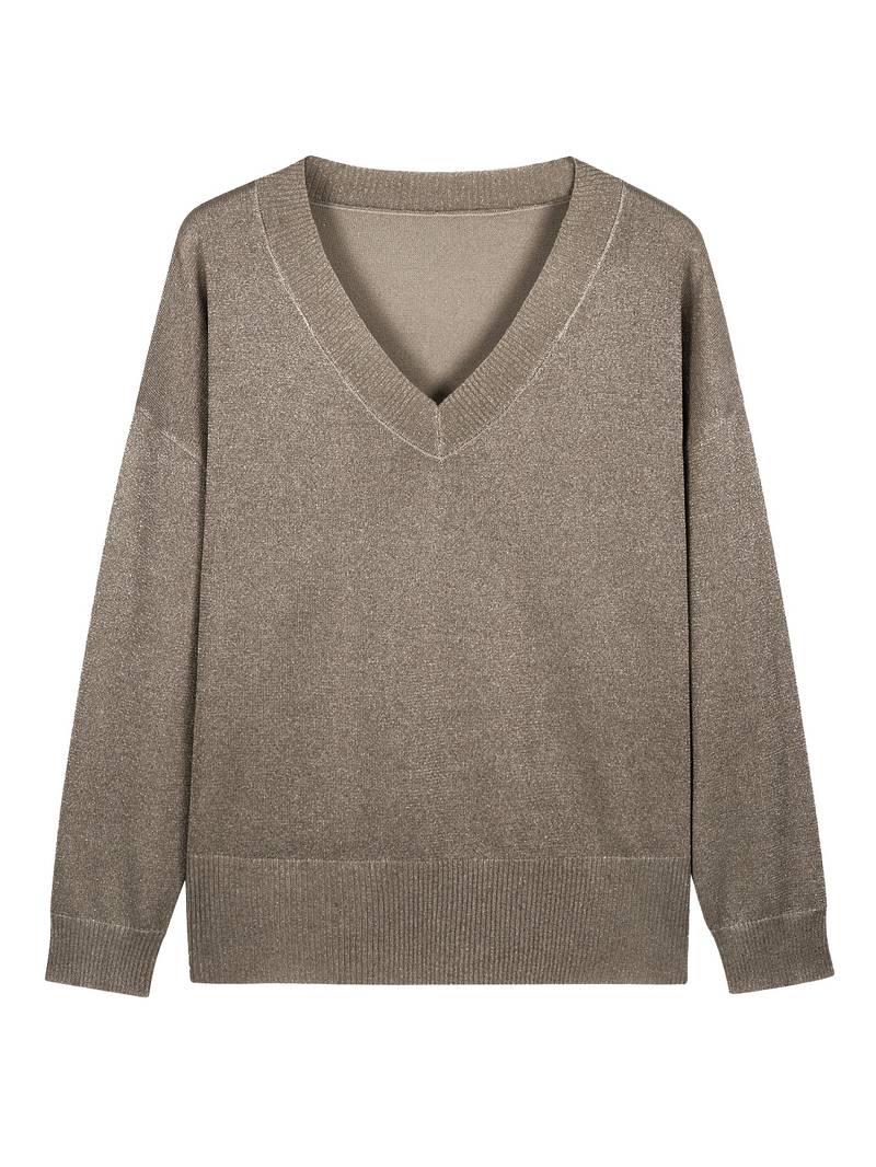 Migle - Maglione a Maniche Lunghe Con Scollo a V