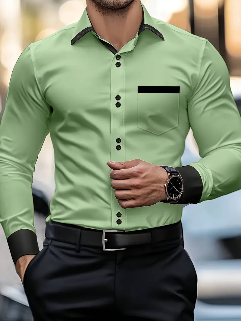 Shoval - Elegante Camicia a Maniche Lunghe Con Bottoni
