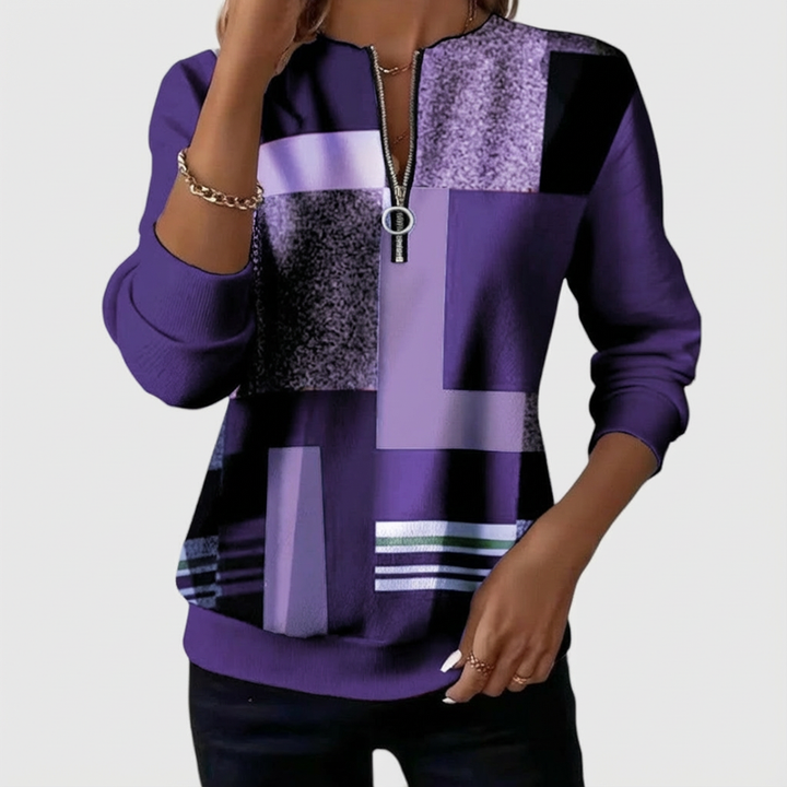 Nivah - Elegante Felpa Con Mezza Zip
