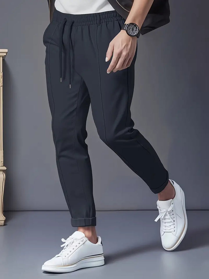 Crawford - Casual Vestibilità Slim Pantaloni Con Elastico in Vita