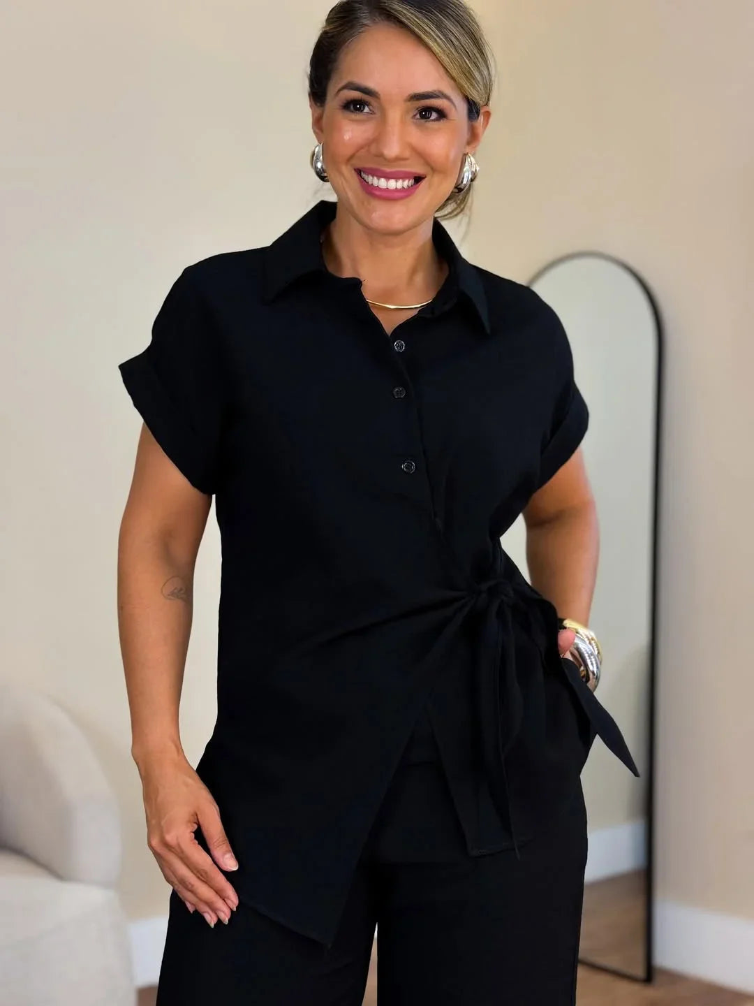 Lorie - Elegante Completo a Due Pezzi Con Laccio Frontale