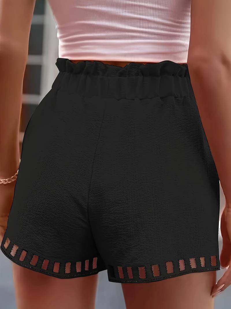 Mbakera - Pantaloncini Casual Con Tasca Funzionale in Pizzo