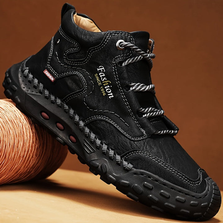 Kolman - Stivaletti Casual In Pelle Con Lacci E Suola Antiscivolo