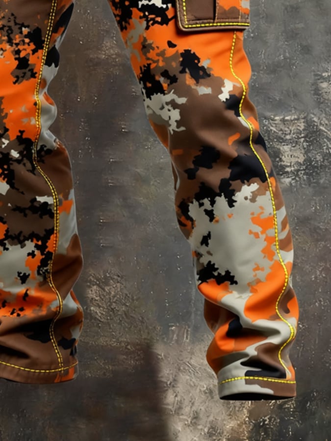 Bethell - Pantaloni Vintage Mimetici Multi-Tasca