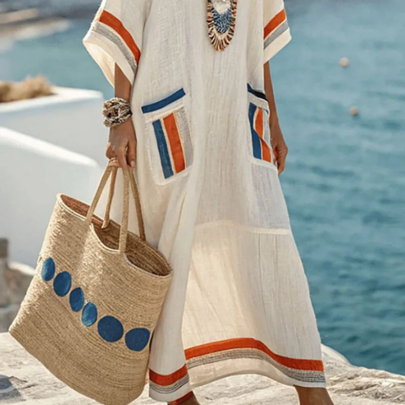 Xenia - Elegante Abito Lungo Con Tasche