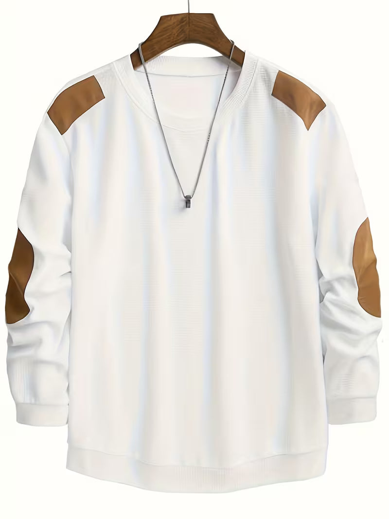Joaol - Felpa Casual in Maglia a Nido D'ape