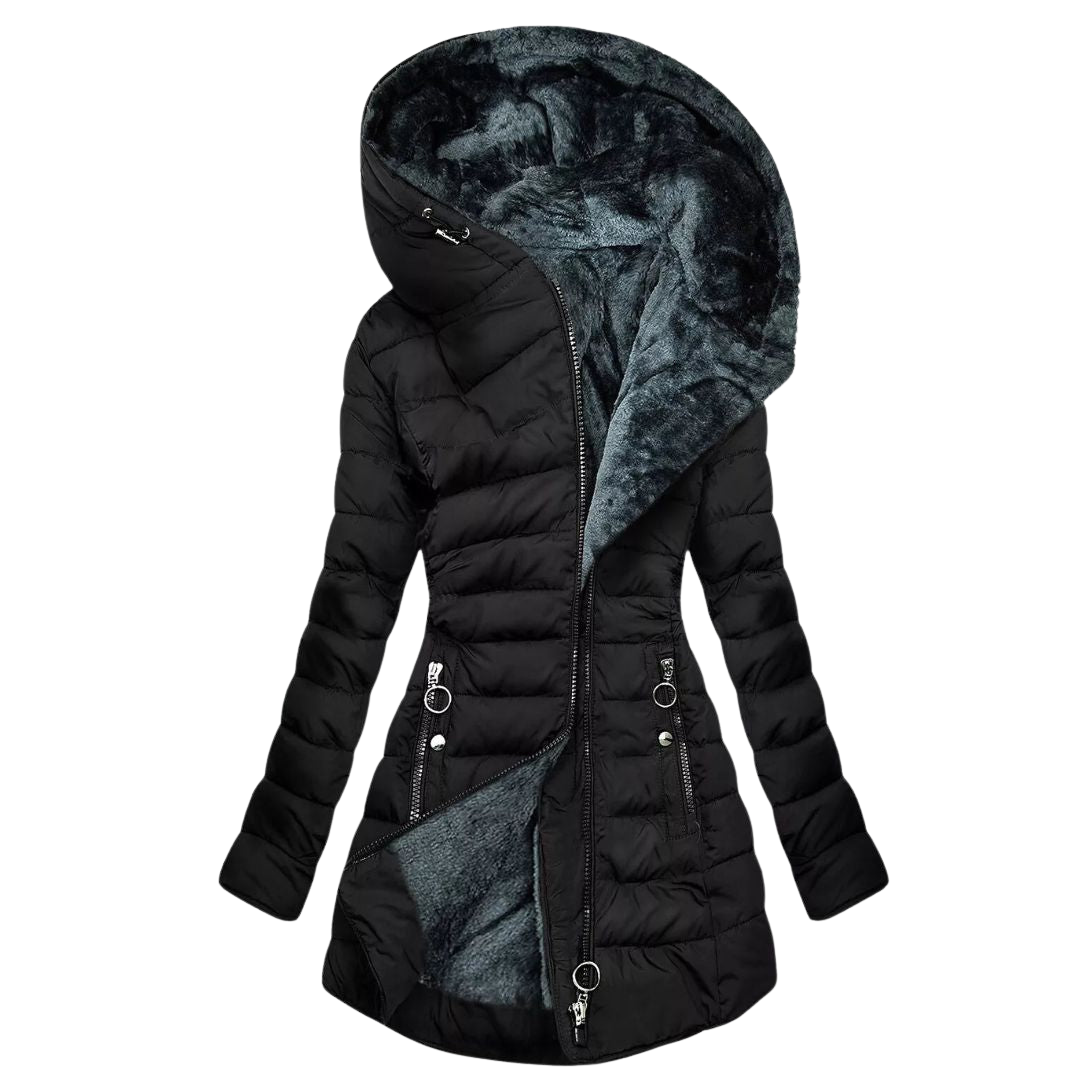 Ruchmira - Cappotto Impermeabile Imbottito Con Cappuccio e Fodera In Pile