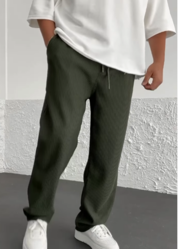 Wigand – Pantaloni In Spandex a Coste Comfort