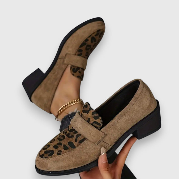 Lucyna - Elegante Mocassino Con Stampa Leopardata