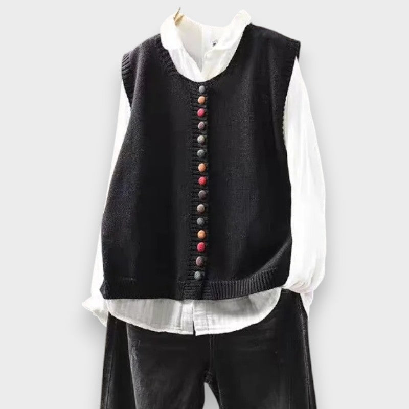 Tonjia - Canotta in Maglia Senza Maniche