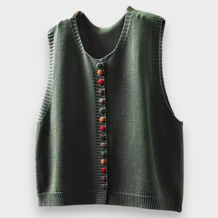 Tonjia - Canotta in Maglia Senza Maniche