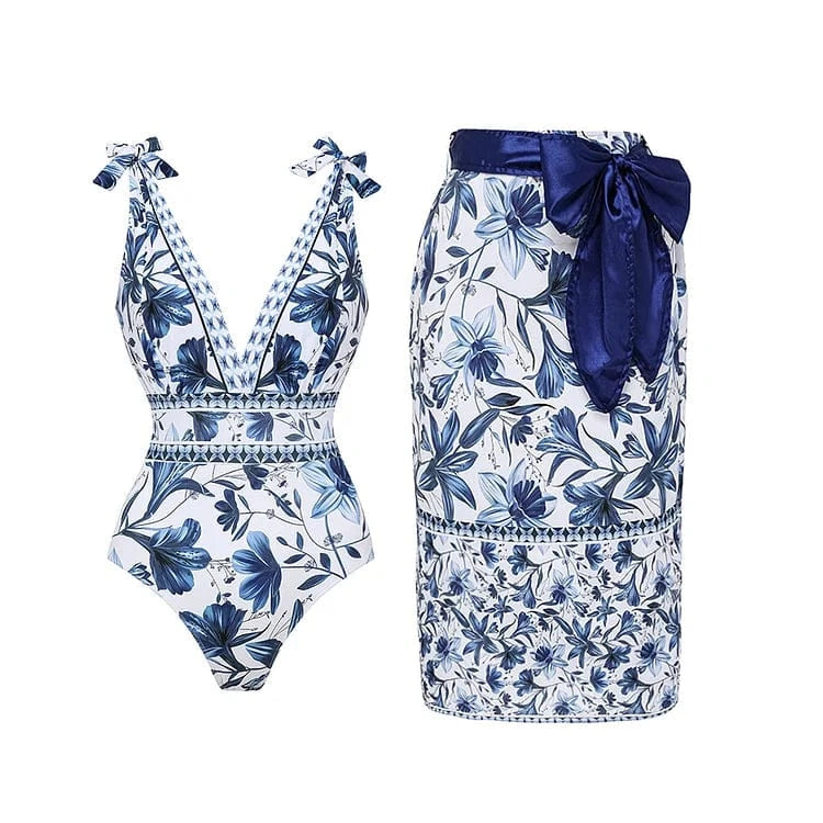 Kelda - Costume Da Bagno Elegante Ad Asciugatura Rapida Con Gonna