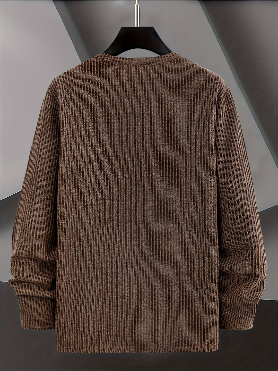 Dionisio - Maglione in Maglia a Coste con Collo Rotondo