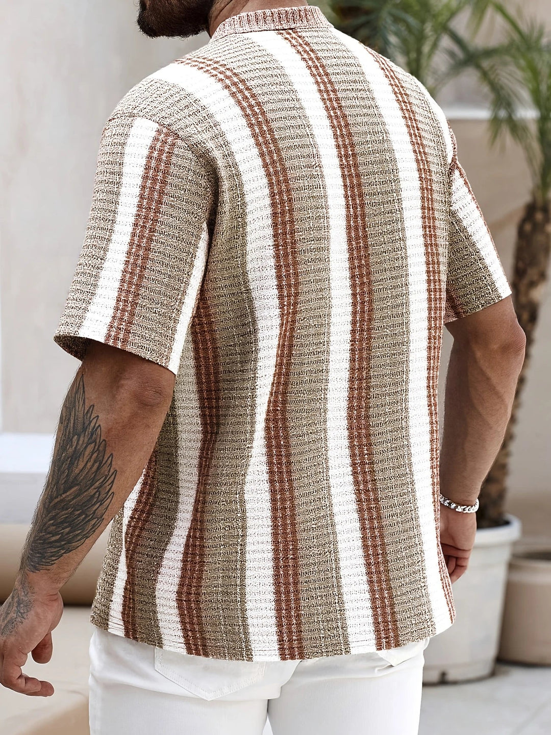 Avram - Camicia casuale a Righe Con Bottoni