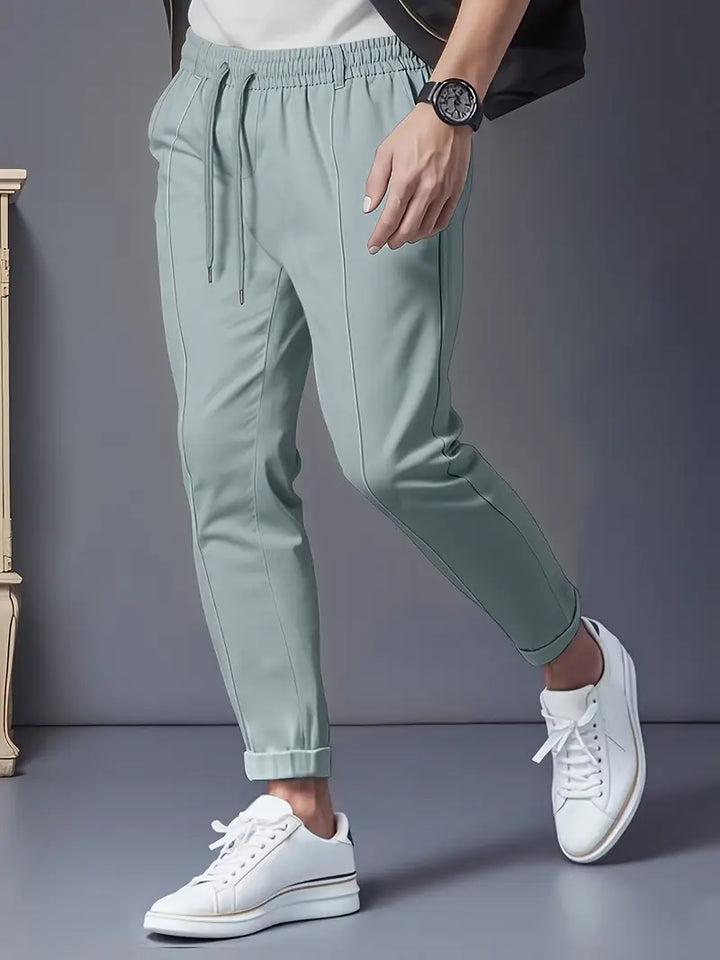 Crawford - Casual Vestibilità Slim Pantaloni Con Elastico in Vita