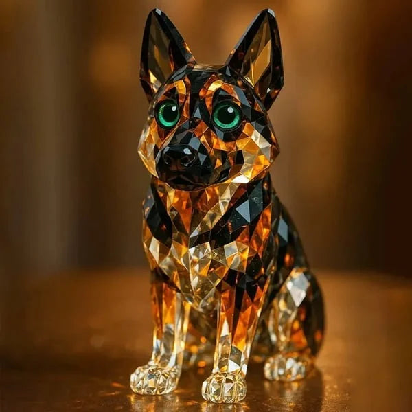 EternalPaws - Statuetta di Pastore Tedesco di Cristal