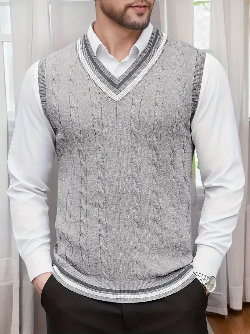 Duane - Maglione Senza Maniche Con Scollo a V