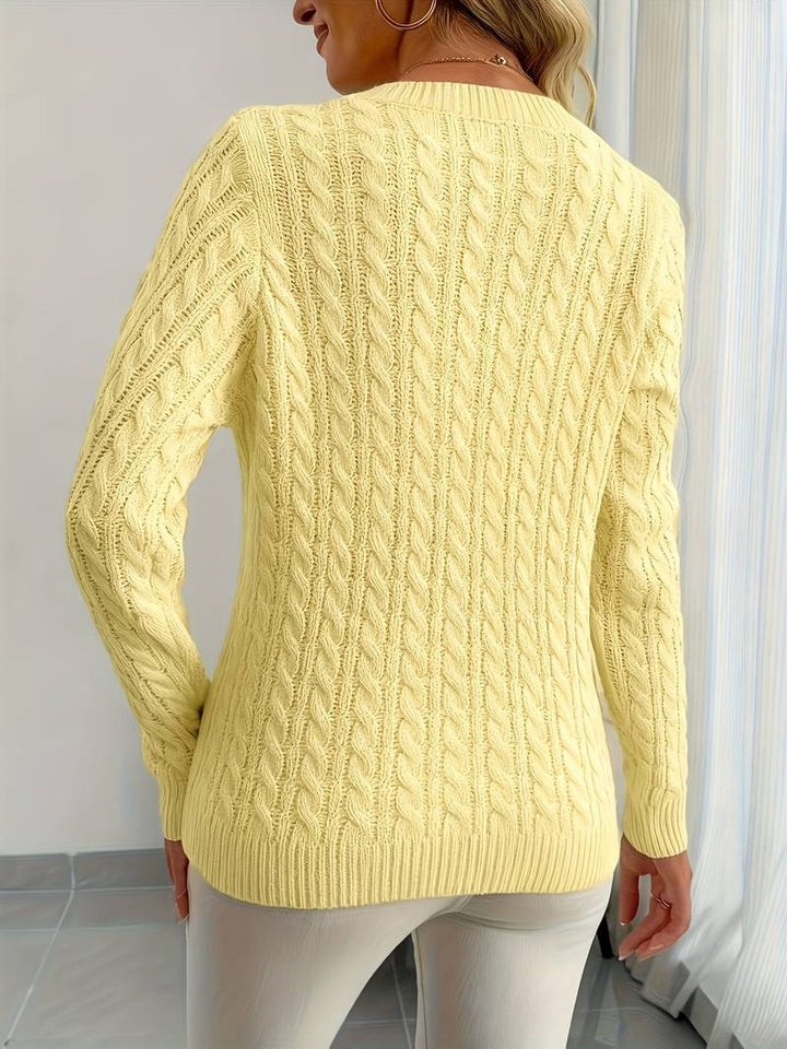 Sivanit - Maglione a Maniche Lunghe a Costine