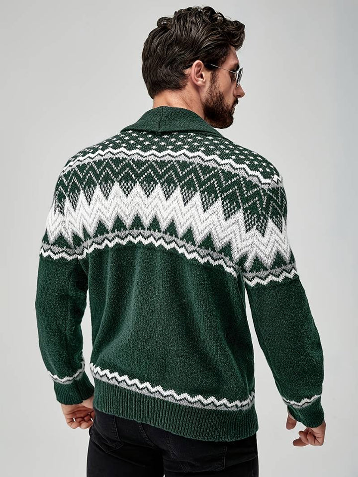 Elroy - Maglione Casual Con Motivo Geometrico