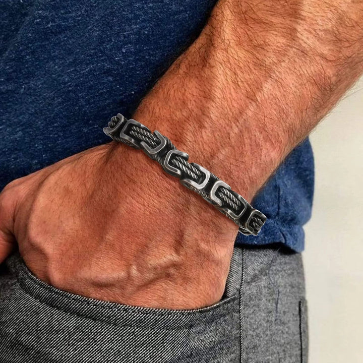 Glinn - Bracciale a Catena Forgiato Rogue