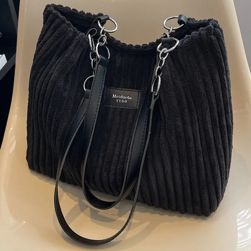 Ahlke – Borsa Tote In Velluto a Coste