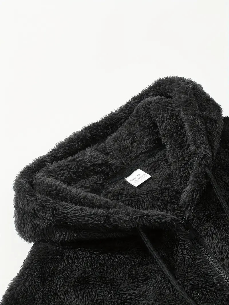 Ushakov - Casual Manica Lunga Felpa Con Cappuccio Con Cerniera