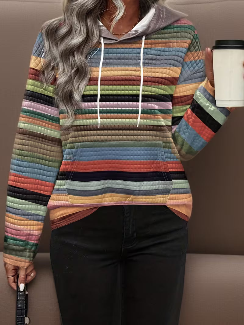 Bilisha - Felpa Con Cappuccio a Righe